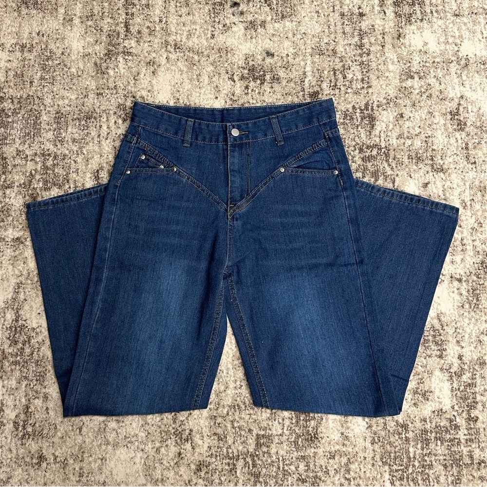 Mid Rise Western Y2K Style Jeans